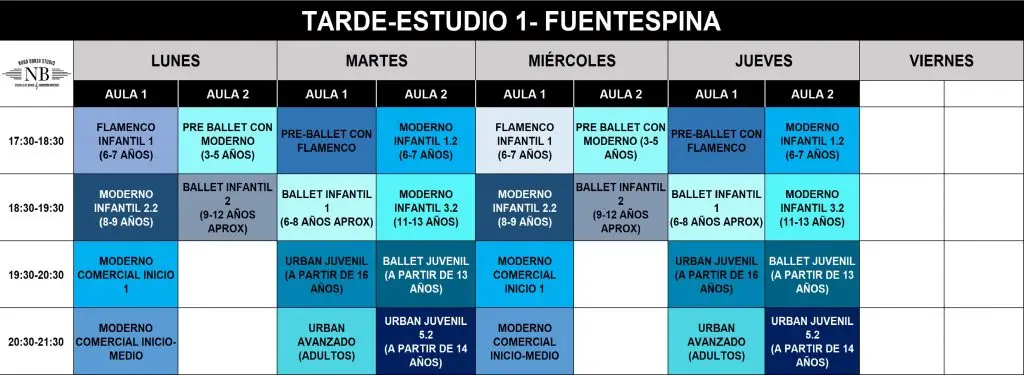 Horario noba danza Clases de baile vallecas