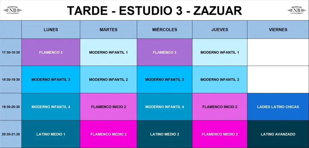 horario nobadanza escuela de danza vallecas
