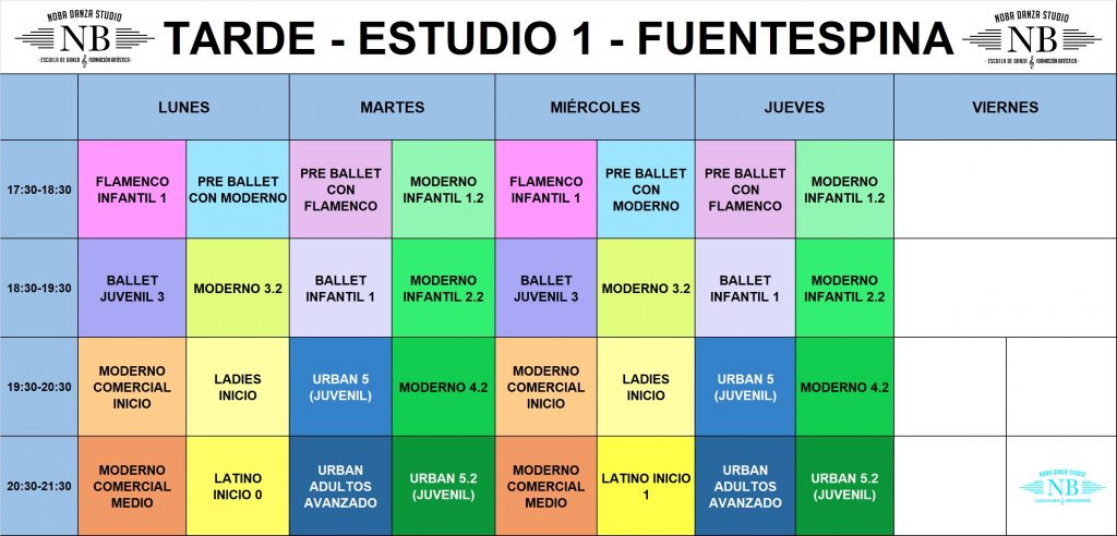 Horario 26/27 NobaDanza