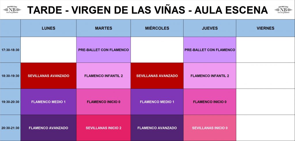 horario noba danza 26/27