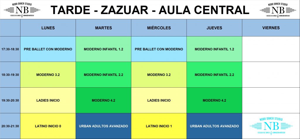 horarios noba danza 26/27