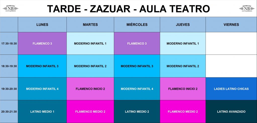 horario noba danza 26/27